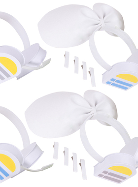 初音家族山茶花镜音双子铃Rin姐姐连Len弟弟cos灰色耳机头饰假发