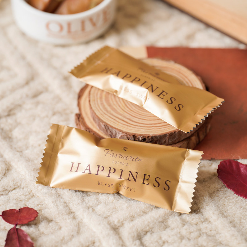 奢华加厚铝膜牛轧太妃糖袋机封袋咖啡糖果包装一次性单独自封袋子