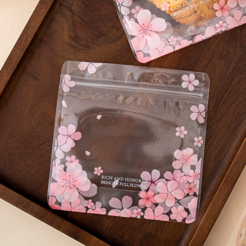 食品密封袋保鲜透明旅行食品收纳分装烘焙塑料封口袋子拉链式自立