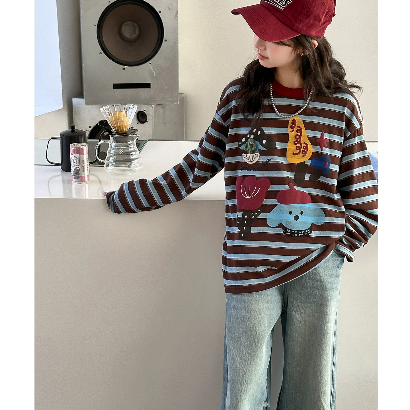 女童长袖t恤春装2026新款儿童早春条纹上衣女大童超好看打底衫潮t,童装/婴儿装/亲子装,T恤,淘宝优惠券,粉丝福利购,淘宝优惠卷