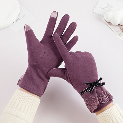 冬天保暖手套女士韩版可爱学生加绒防寒触屏棉秋冬季骑车防风分指