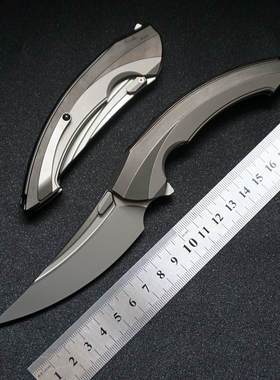 RIKE新款Lamella钛合金折叠刀M390钢锋利刀限量版半一体柄刀