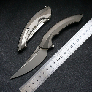 RIKE新款Lamella钛合金折叠刀M390钢锋利刀限量版半一体柄刀