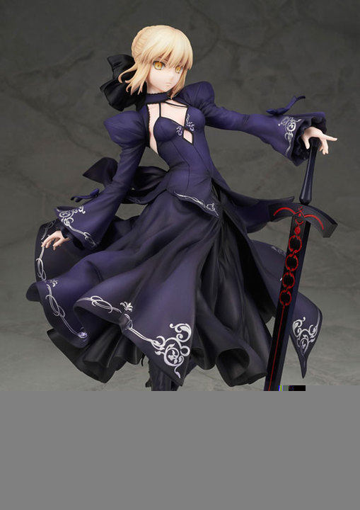 命运之夜卑王黑塞巴saber黑色礼服手办模型摆件型号男女通用jh