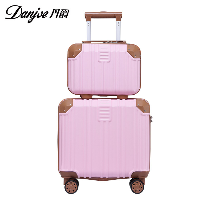  风格子母箱轻便旅行箱短期出游通用行李箱ABS材质17寸ABS日韩