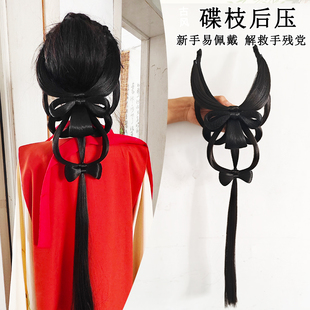宋仕女古风汉服假发包仙女古装宋制神仙服一体式后脑勺成品发髻