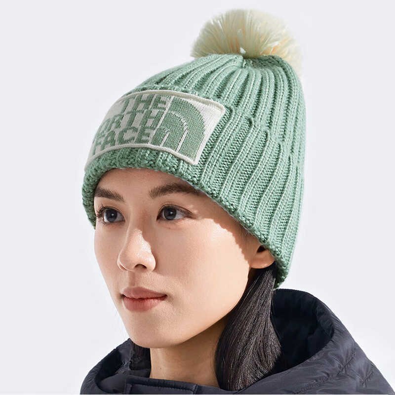 北面户外男女针织帽防风保暖帽子