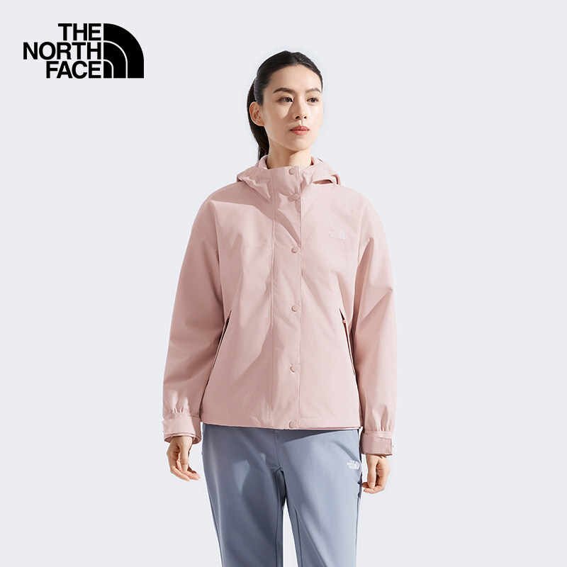 北面户外女防水防风连帽冲锋衣