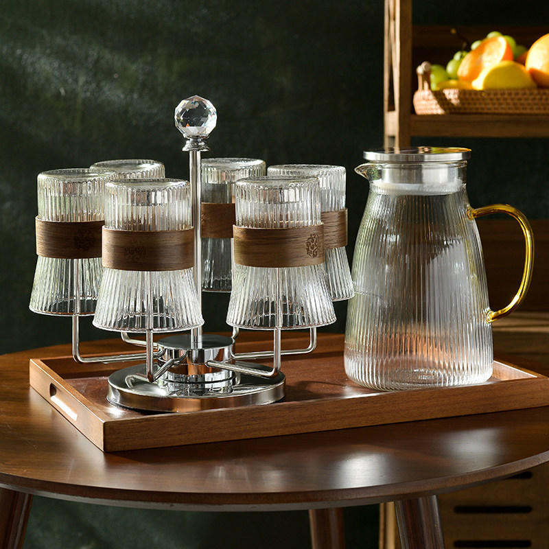 水杯家用套装轻奢耐热玻璃杯子高级感客厅家用水杯日式喝水泡茶杯