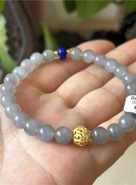 天然和田玉手链烟紫玉圆珠手链多款合集正品A新疆和田玉单圈手串