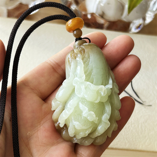 天然黄白老玉手把件白菜原物实拍正品A货老黄玉和田玉白菜把玩件