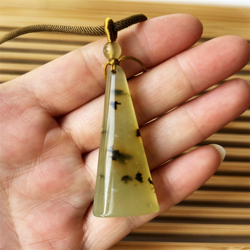 天然岫玉吊坠可做印章原物实拍正品A货岫岩玉石挂件岫玉印章吊坠