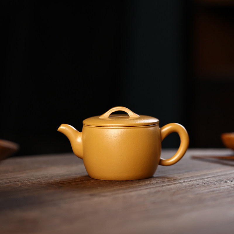 宜兴紫砂壶原矿葵黄朱泥纯手工家用泡茶壶单个功夫茶具段泥汉瓦壶