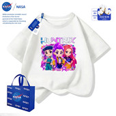 T恤时尚 NASA可爱Rumi童装 卡通猎魔女团纯棉短袖 中大童圆领上衣
