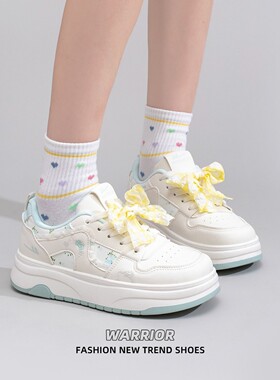 回力WXY-N456Z厚底板鞋2026春季女生新款学生刺绣款小猫小白鞋