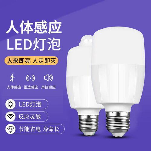 过道雷达人体感应走廊声控灯泡