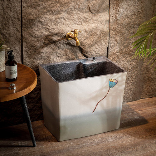 馨兴点灯陶瓷复古拖把池