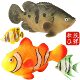 仿真鱼类模型小丑鱼硅胶Q弹神仙鱼鲑鱼螃蟹狼鱼鮟鱇鱼儿童玩具