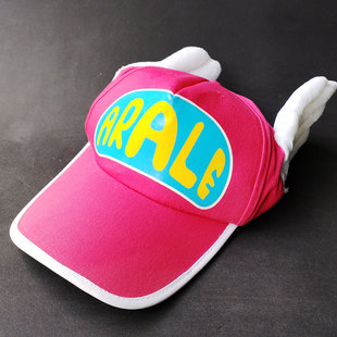 卡通阿拉蕾帽子天使翅膀毛绒帽动漫乔巴帽子户外cos道具带耳朵帽