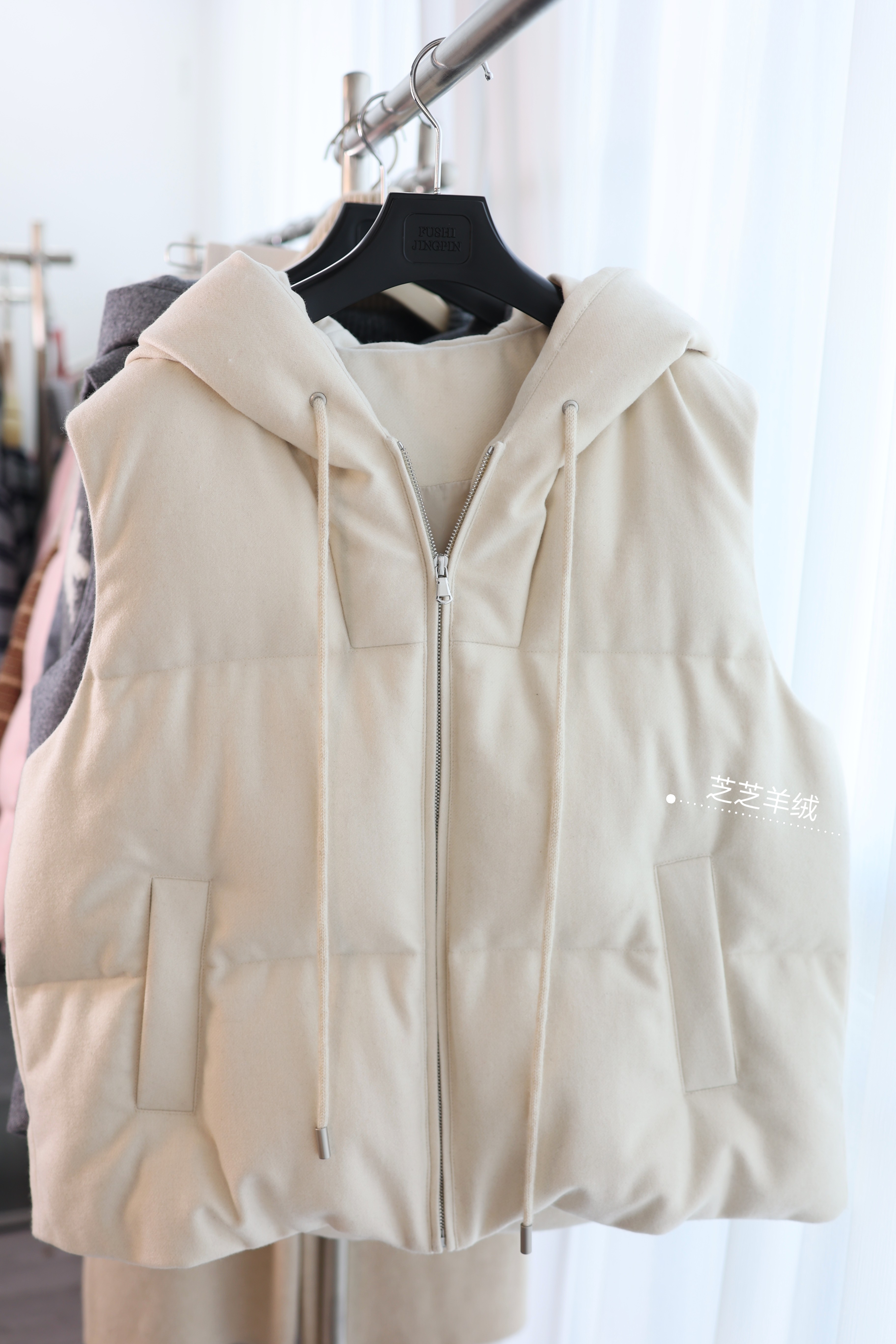 高端皖西大白鹅绒梭织羊绒马甲背心鹅绒服羽绒服保暖外套厚,女装/女士精品,马夹,淘宝优惠券,粉丝福利购,淘宝优惠卷