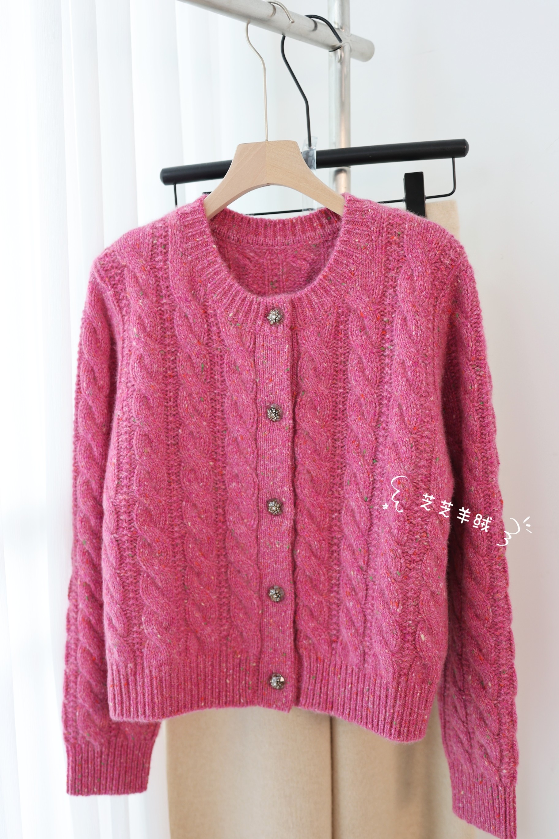 100%纯山羊绒衫麻花花纱加厚圆领长袖针织开衫毛衣外套上衣短款,女装/女士精品,毛针织衫,淘宝优惠券,粉丝福利购,淘宝优惠卷