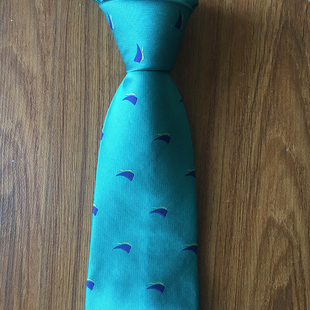 渤海银行员工专用手打聚酯纤维商务领带男搭配西装 团体定制 衬衫