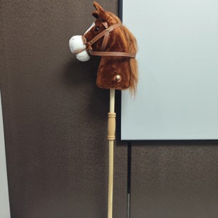 儿童毛绒玩具马头棒表演道具带音乐生日礼物马头棍幼儿.园玩具骑