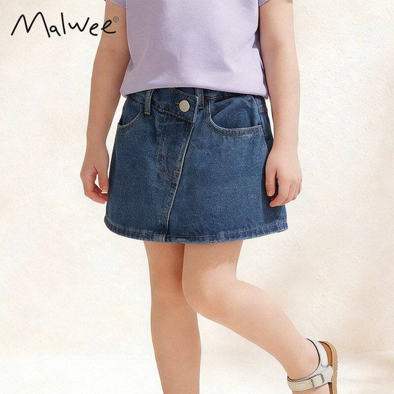 malwee女童牛仔裙裤2026夏装新款欧美中小童可爱小女孩热裤儿童装图片