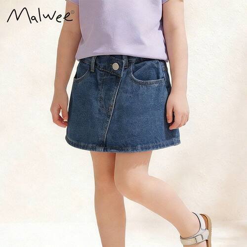 malwee女童牛仔裙裤2026夏装新款欧美中小童可爱小女孩热裤儿童装