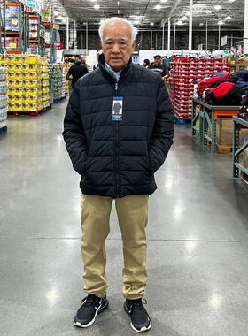 Lisa姐姐美国代购Weatherproof黑色拉链棉夹克外套