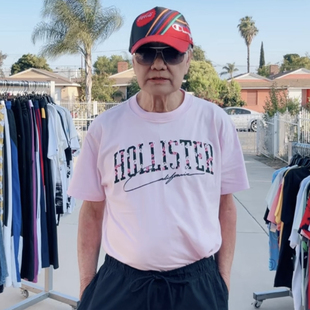 Lisa姐姐美国代购Hollister霍利斯特串标碎花粉色短袖T恤男女同款