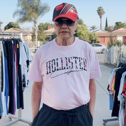 Lisa姐姐美国代购Hollister霍利斯特串标碎花粉色短袖T恤男女同款