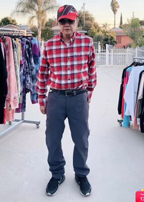 灰色直筒休闲裤长裤ORVIS