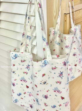 （BottleBunny）缎面印花手袋单肩袋