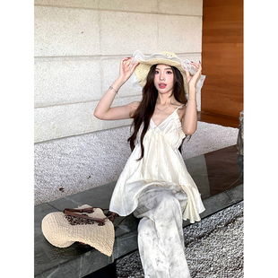 显瘦百搭设计感外穿上衣女 纯欲风无袖 Adan亮面不规则吊带夏季 韩版