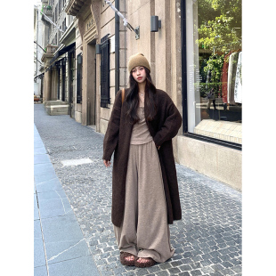 宽松百搭中长款 韩版 慵懒软糯针织外套女 2024秋季 Adan羊绒毛衣开衫