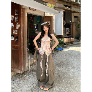 复古韩系休闲慵懒宽松百搭阔腿裤 2026春款 女 裤 Adan重工设计感工装