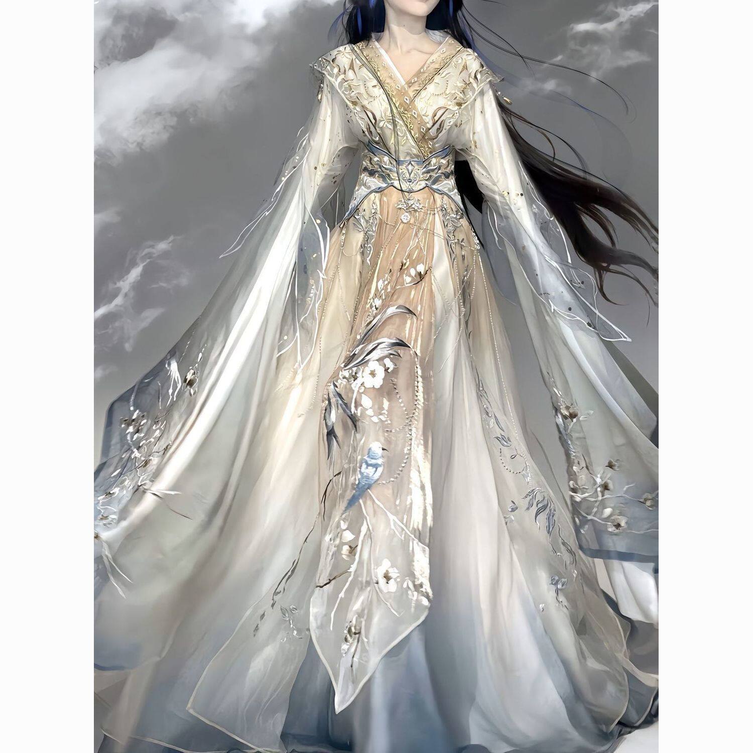 汉服霁月瑶光改良魏晋风刺绣重工仙春夏汉服女超仙侠女风新款