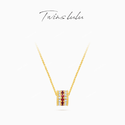 TWINSLULU高级感路路通红色项链