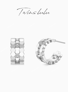 TWINS LULU轻奢精致时尚氛围感蜂巢耳环TSL2024