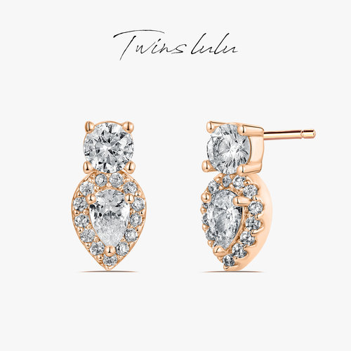 TWINS LULU百搭简约时尚轻奢气质水滴耳环耳环TSL1544