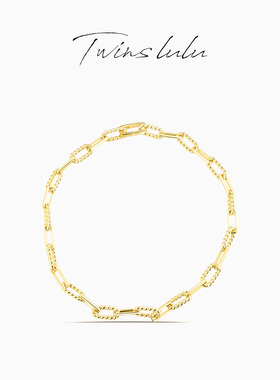 TWINS LULU欧美轻奢简约扭结链条叠戴ins潮 时尚项链TSJ9113