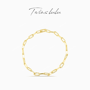 项链TSJ9113 时尚 TWINS LULU欧美轻奢简约扭结链条叠戴ins潮