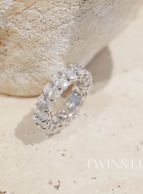 TWINS LULU光晕轻奢小众时尚饰品椭圆形戒指TSS6504