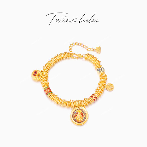 TWINSLULU爆款黄财盘缠手链