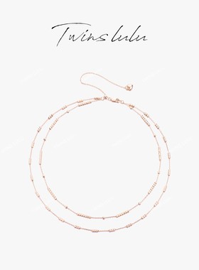 TWINS LULU轻奢气质时尚百搭简约经典珠珠双层素链TSJ9565