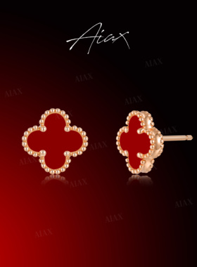 TWINS LULU气质时尚感精致经典小号四叶耳环TSL1491