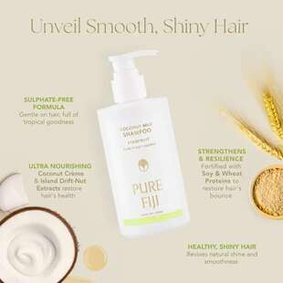 PureFiji斐济进口天然植物洗发水柔顺改善干枯毛躁280ml杨桃香型