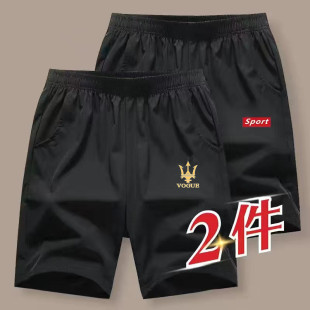 男夏季 肥佬宽松五分裤 大码 胖子男裤 潮 速干弹力运动裤 加肥加大短裤