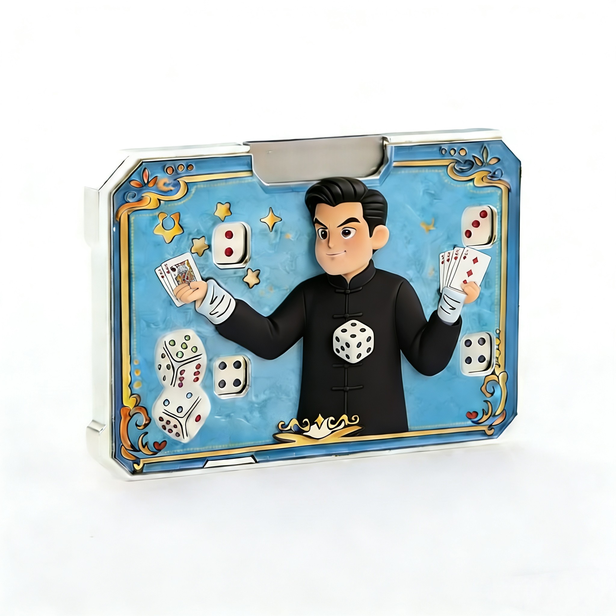 骰子口袋版全金属卡牌游戏EDC玩具手压式解压玩具机械转动筛子,运动/瑜伽/健身/球迷用品,色子/骰子,淘宝优惠券,粉丝福利购,淘宝优惠卷